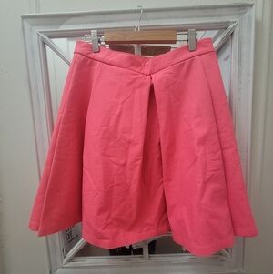 COS Neon Pink Skater Barbiecore Box Pleat Skirt NWOT